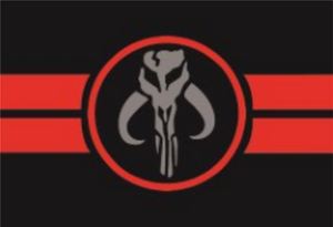 Mandalorian Mythosaur Stripes Flag