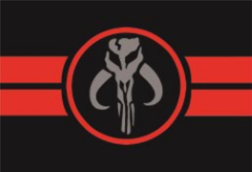 Mandalorian Mythosaur Stripes Flag