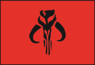 Mandalorian Mythosaur Red/Black Flag