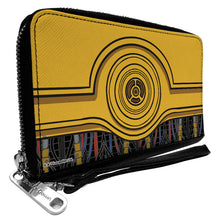 Load image into Gallery viewer, PU Zip Around Wallet Rectangle - Star Wars C3-PO Wires